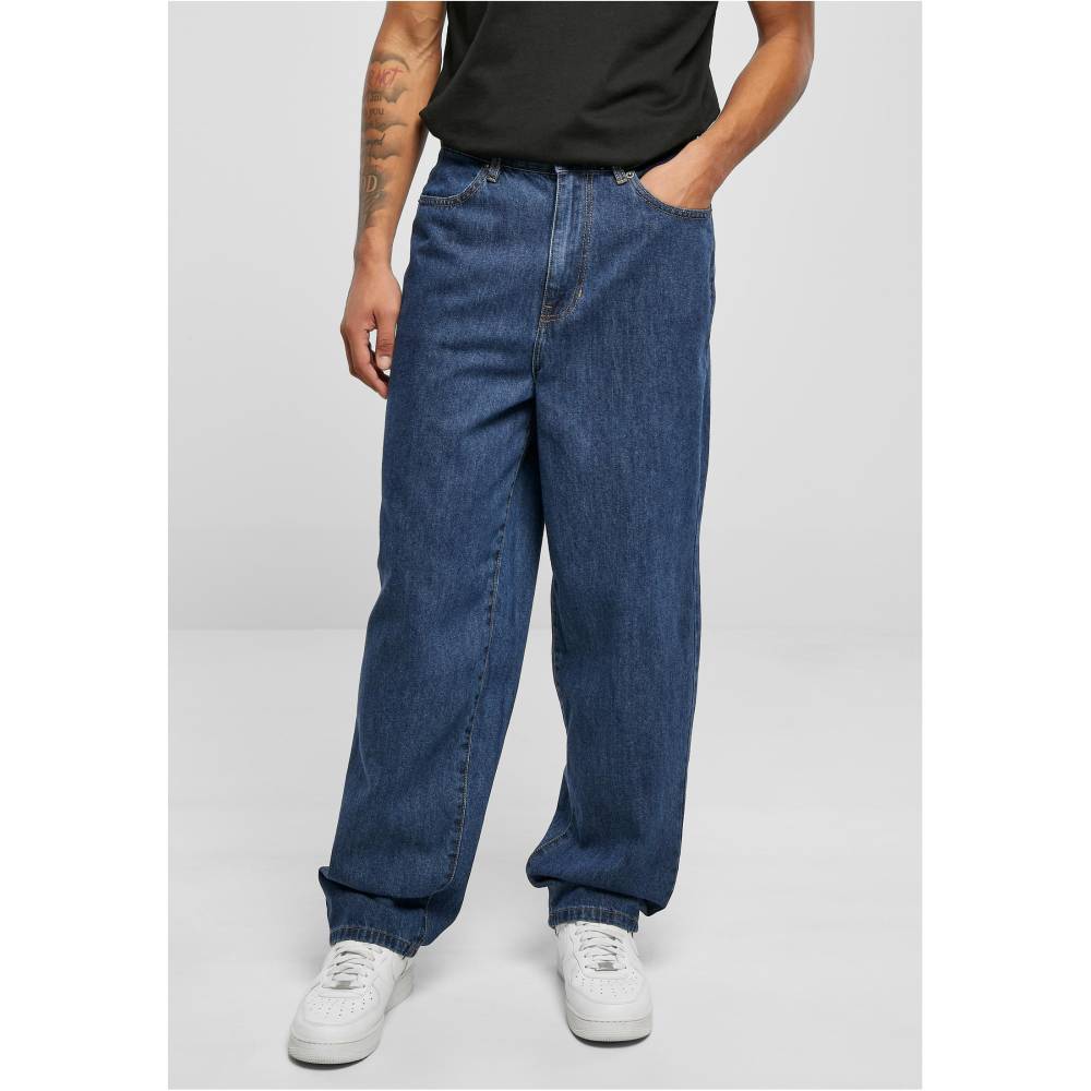 Urban Classics - 90[uc=x2018]s Jeans Wijde broek - Donkerblauw
